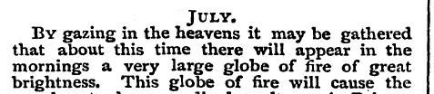 By gazing in the heavens July. it may be...