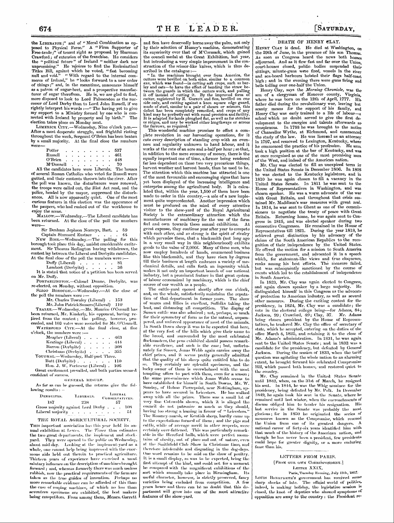 Leader (1850-1860): jS F Y, Country edition: 6