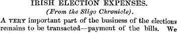 IRISH ELECTION EXPENSES (Prom the Sligo ...