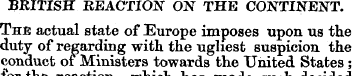 BRITISH REACTION ON THE CONTINENT The ac...