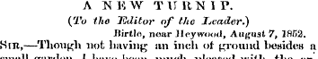 A N K W T URN I P. (Te> the Editor of th...