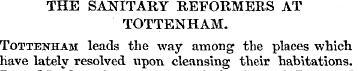 THE SANITARY REFORMERS Al TOTTENHAM. Tot...