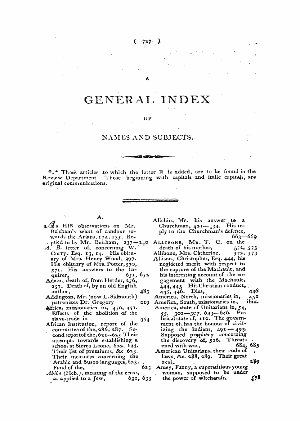 Monthly Repository (1806-1838) and Unitarian Chronicle (1832-1833): F Y, 1st edition, End matter - Untitled Article