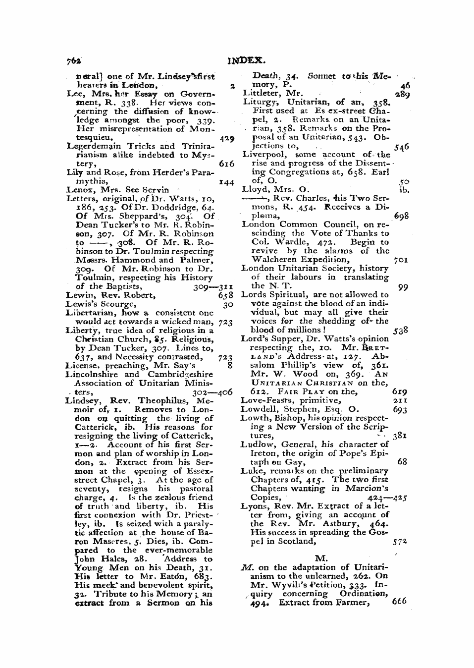 Monthly Repository (1806-1838) and Unitarian Chronicle (1832-1833): F Y, 1st edition, End matter - Untitled Article