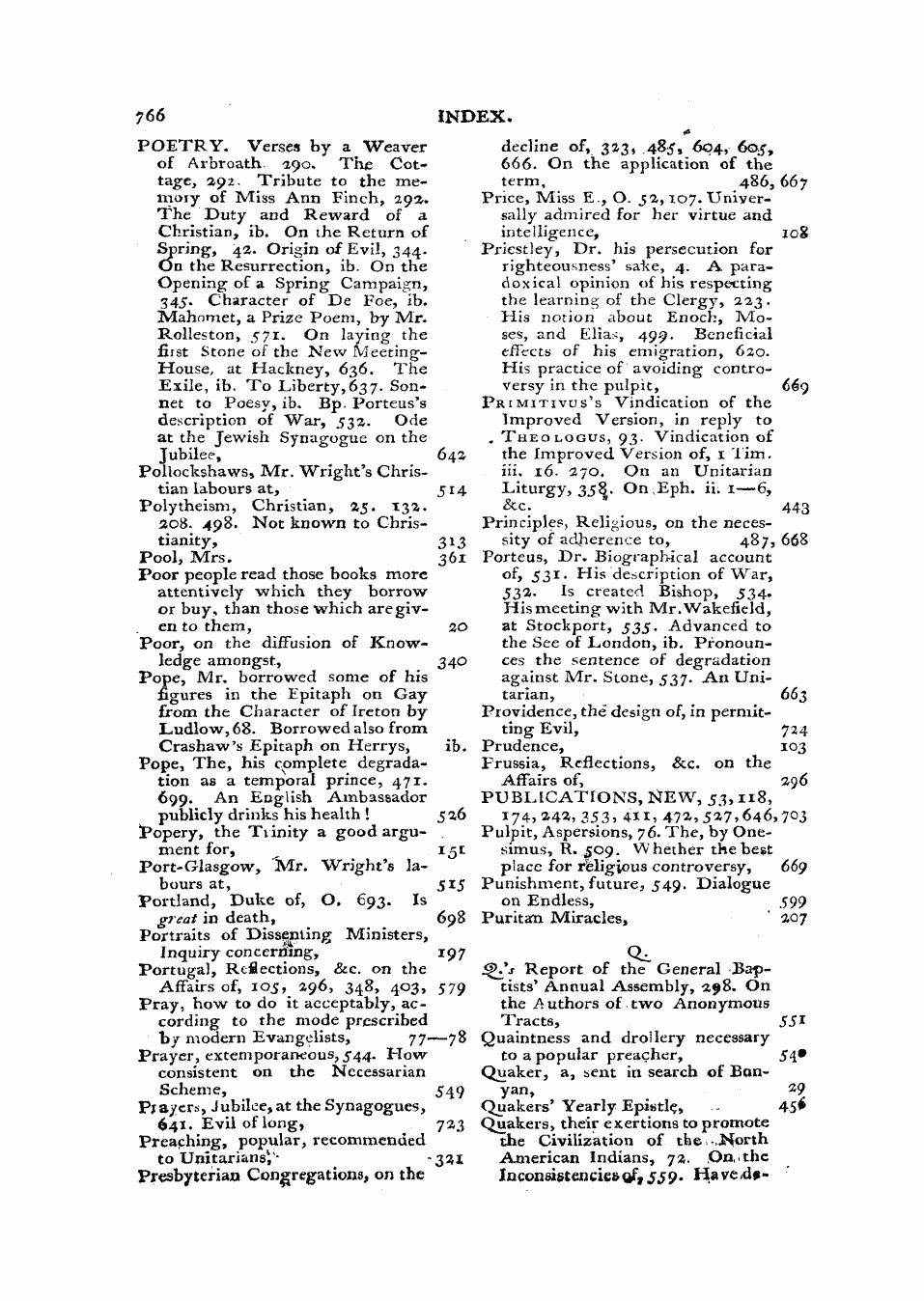 Monthly Repository (1806-1838) and Unitarian Chronicle (1832-1833): F Y, 1st edition, End matter - Untitled Article