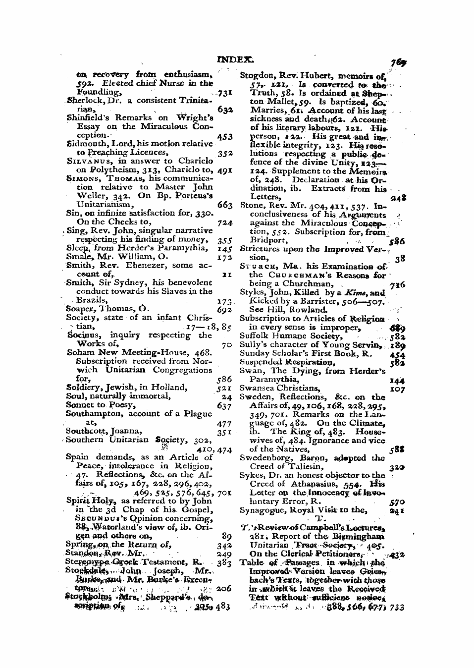 Monthly Repository (1806-1838) and Unitarian Chronicle (1832-1833): F Y, 1st edition, End matter - Untitled Article