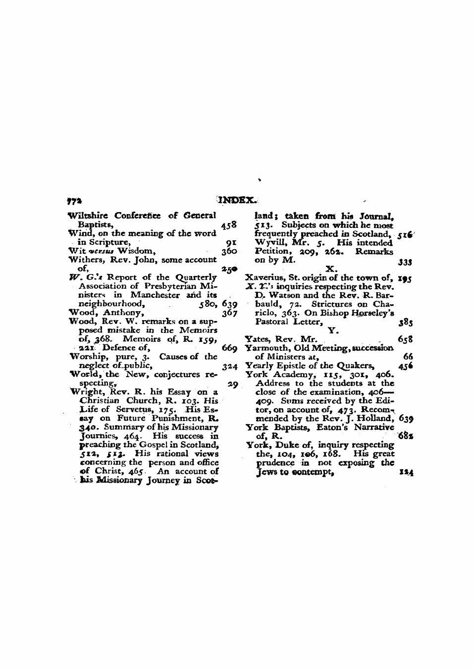 Monthly Repository (1806-1838) and Unitarian Chronicle (1832-1833): F Y, 1st edition, End matter - Untitled Article