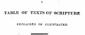 TABLE OF TEXTS OF SCRIPTURE EXPLAINED OR ILLUSTRATED.