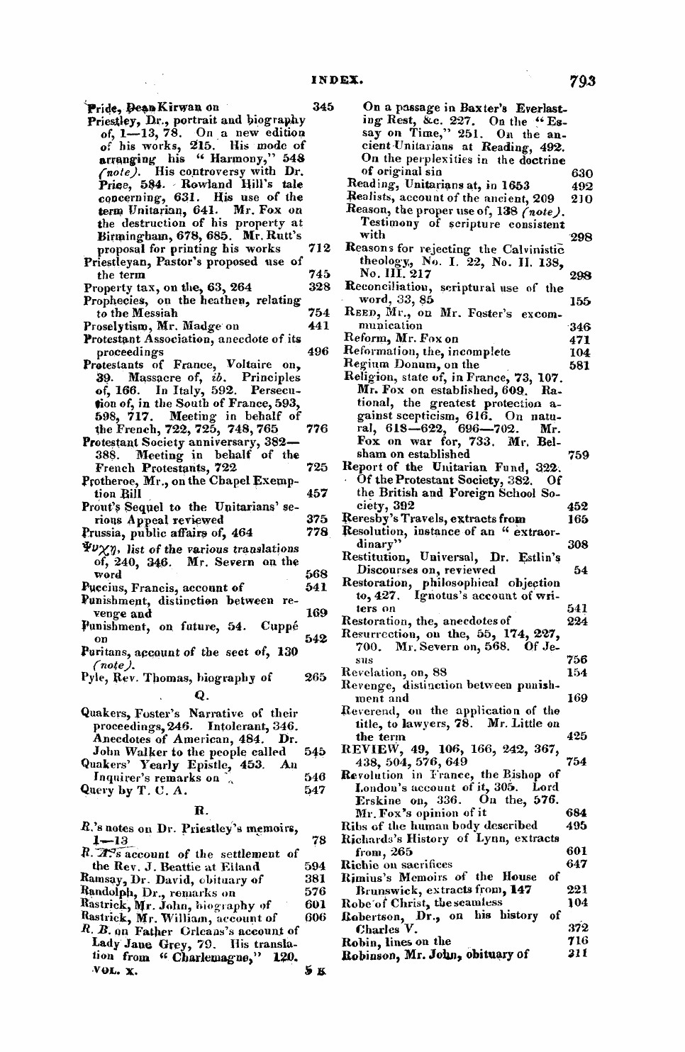 Monthly Repository (1806-1838) and Unitarian Chronicle (1832-1833): F Y, 1st edition, End matter: 13