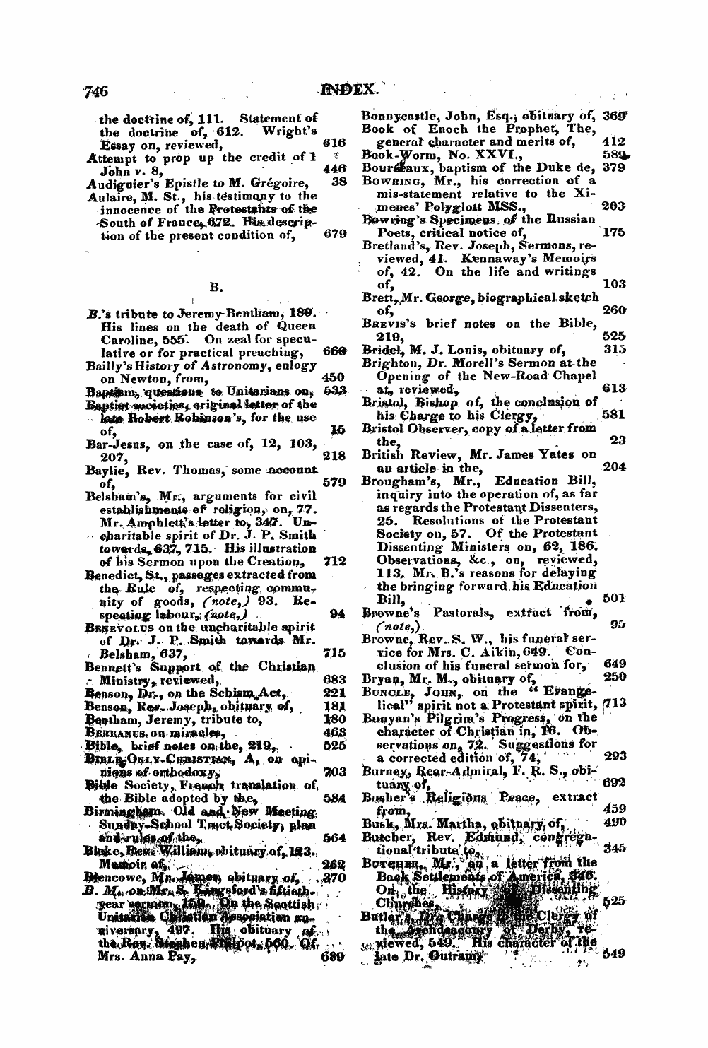 Monthly Repository (1806-1838) and Unitarian Chronicle (1832-1833): F Y, 1st edition, End matter - Untitled Article