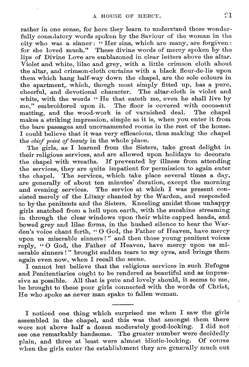 English Woman’s Journal (1858-1864): F Y, 1st edition - A House Of Mercy. 21