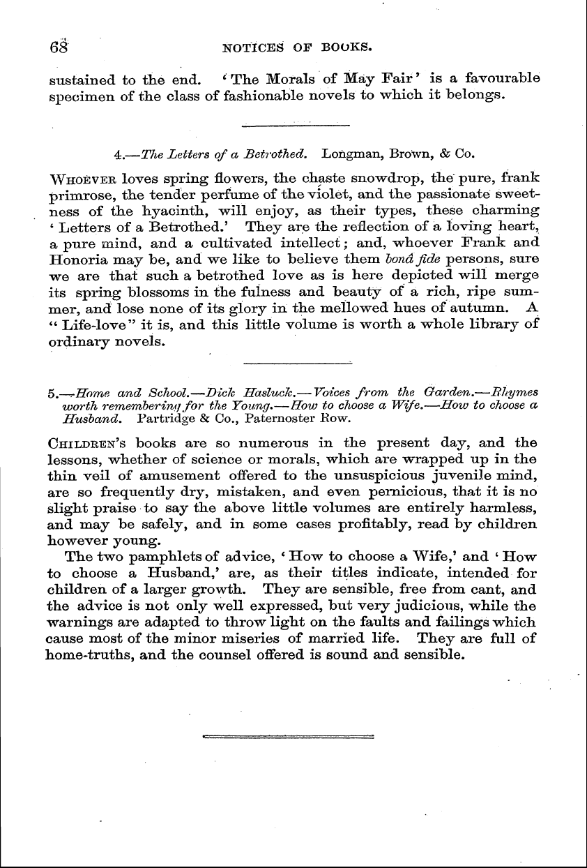 English Woman’s Journal (1858-1864): F Y, 1st edition - B.—^ Home And School For .—Bich The Hasl...