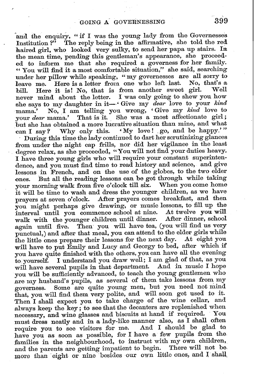 English Woman’s Journal (1858-1864): F Y, 1st edition - Going A Governessing 399