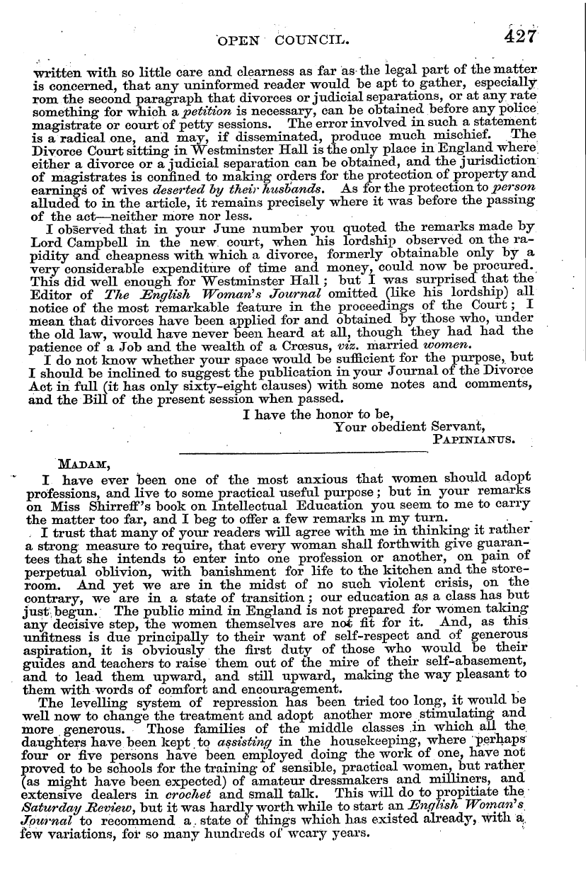 English Woman’s Journal (1858-1864): F Y, 1st edition: 67