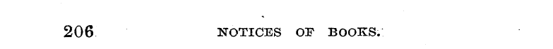 206 NOTICES OF BOOKS.