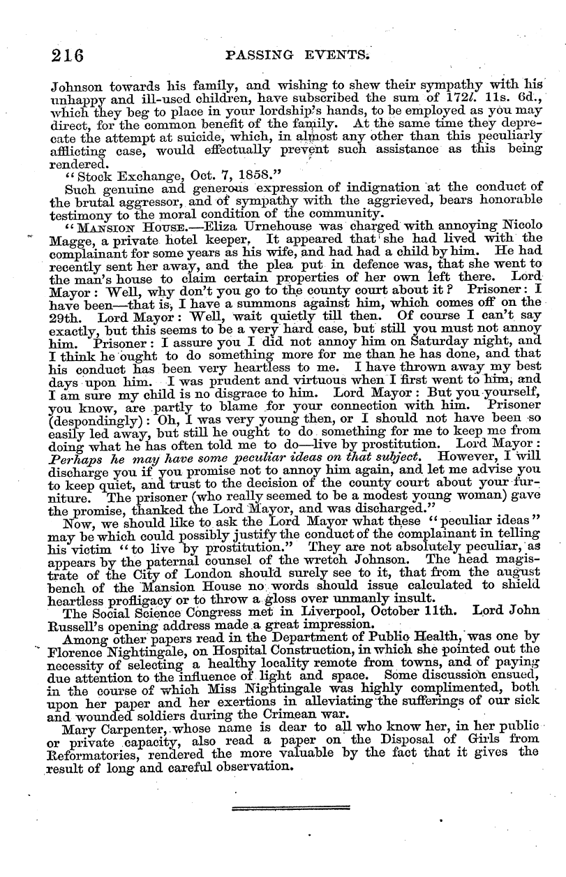 English Woman’s Journal (1858-1864): F Y, 1st edition - —.—««*- • Mute The The , General Thoug A...