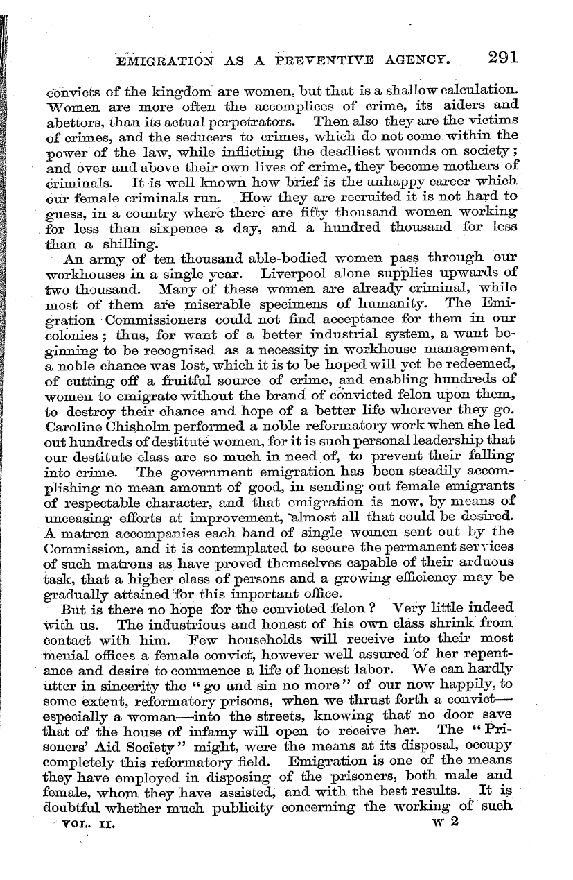 English Woman’s Journal (1858-1864): F Y, 1st edition - Emigbation As A Pbetektivje Agency. 291