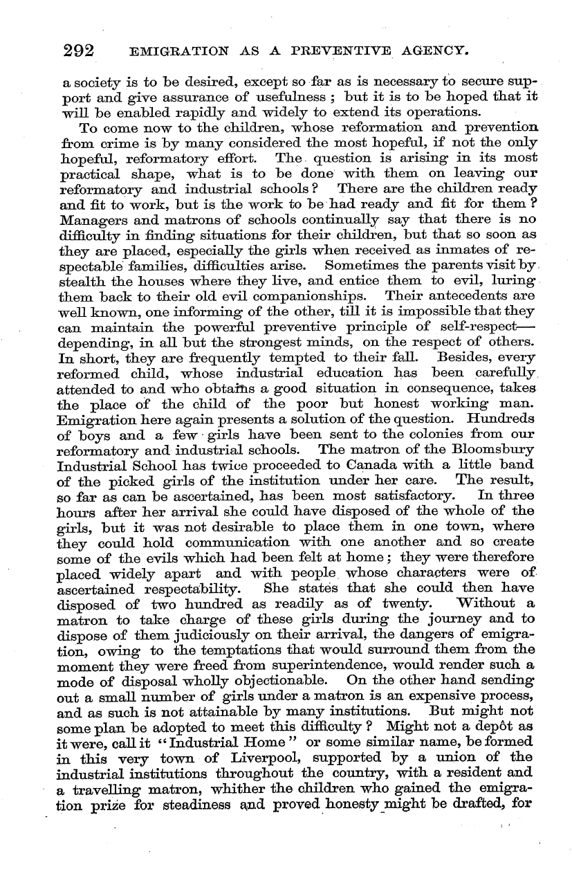 English Woman’s Journal (1858-1864): F Y, 1st edition - 292 Emigration As A Preventive Agency.