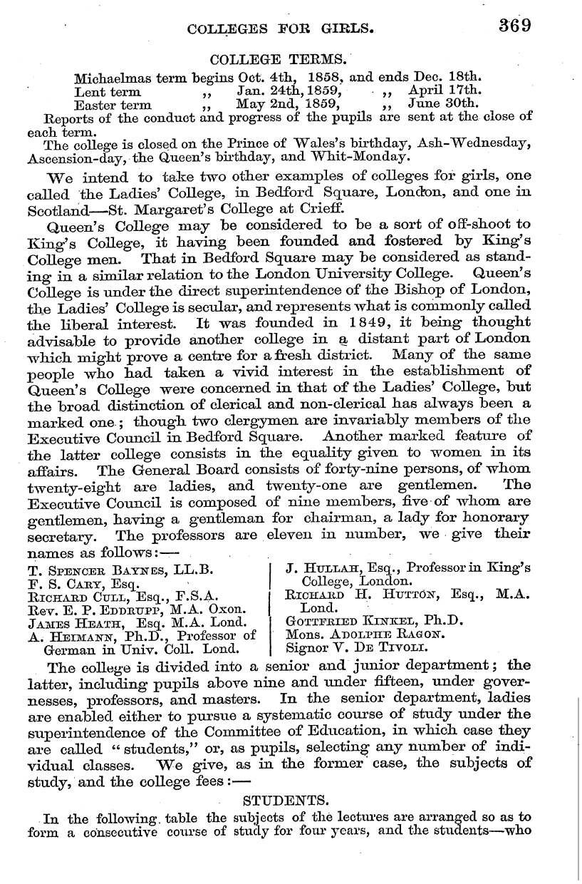 English Woman’s Journal (1858-1864): F Y, 1st edition - A. Certain "Last Summer , My Daug Palace...