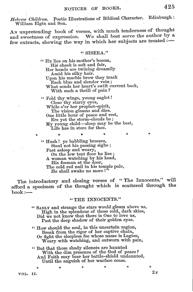 English Woman’s Journal (1858-1864): F Y, 1st edition - Hebrew Children. Poetic Illustrations Of...