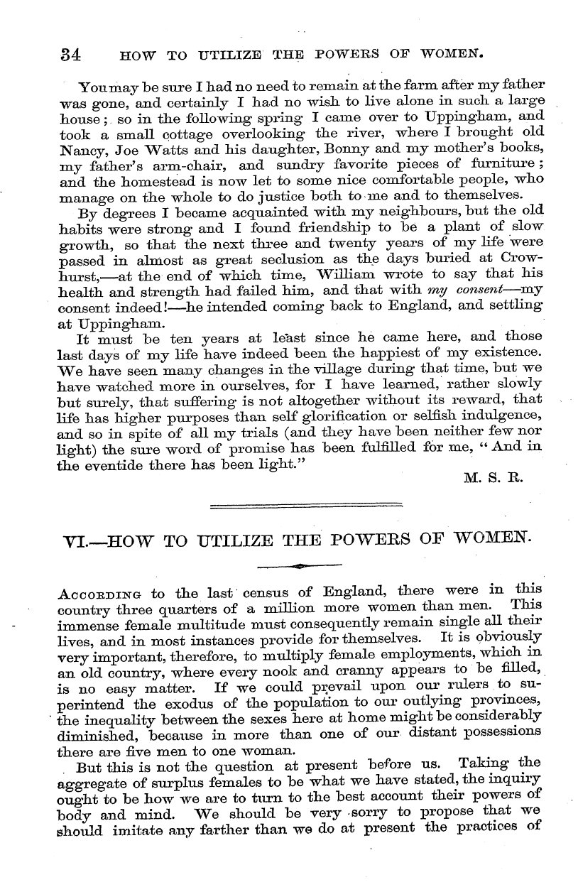 English Woman’s Journal (1858-1864): F Y, 1st edition - 34 How To Utilize The Powers Of Women,