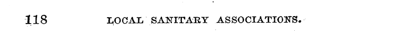 118 LOCAL SANITARY ASSOCIATIONS.