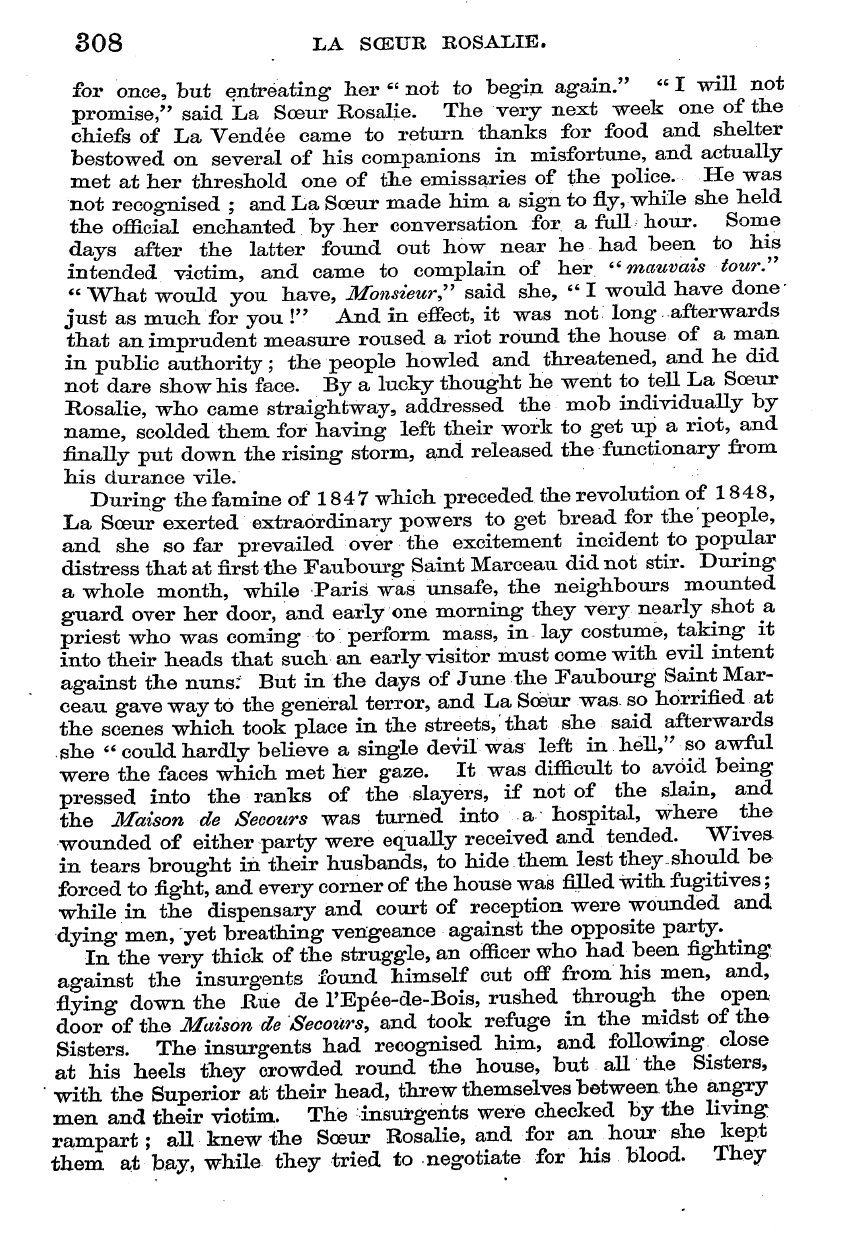 English Woman’s Journal (1858-1864): F Y, 1st edition - 308 La Sceur Rosalie.