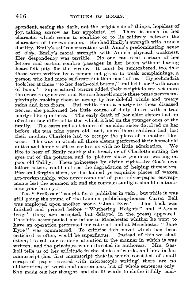 English Woman’s Journal (1858-1864): F Y, 1st edition - 418 Notices Of Books \ .