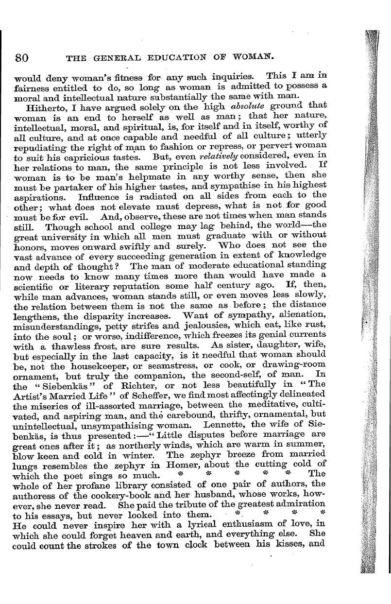 English Woman’s Journal (1858-1864): F Y, 1st edition - 80 The General Ei>Ucatiok Oe Woman.