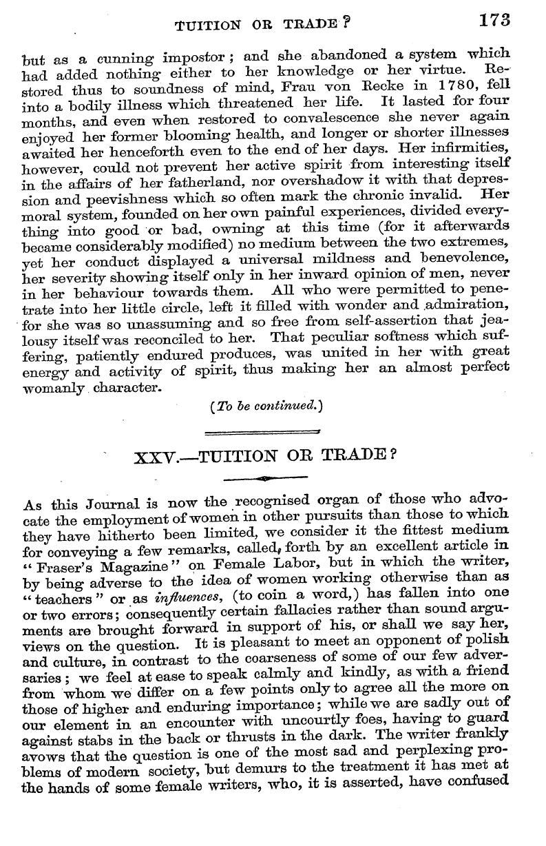 English Woman’s Journal (1858-1864): F Y, 1st edition - ~*» ' Past I. There Are Some Individuals...