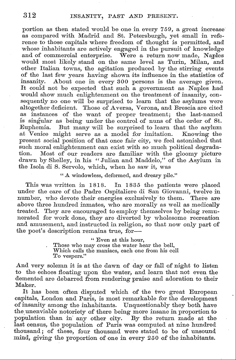 English Woman’s Journal (1858-1864): F Y, 1st edition - Qp Insanity, Like Other Diseases, Change...