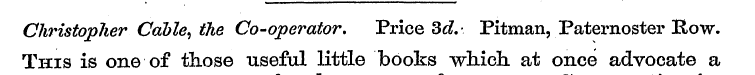 Christopher Cable, the Co-operator. Pric...