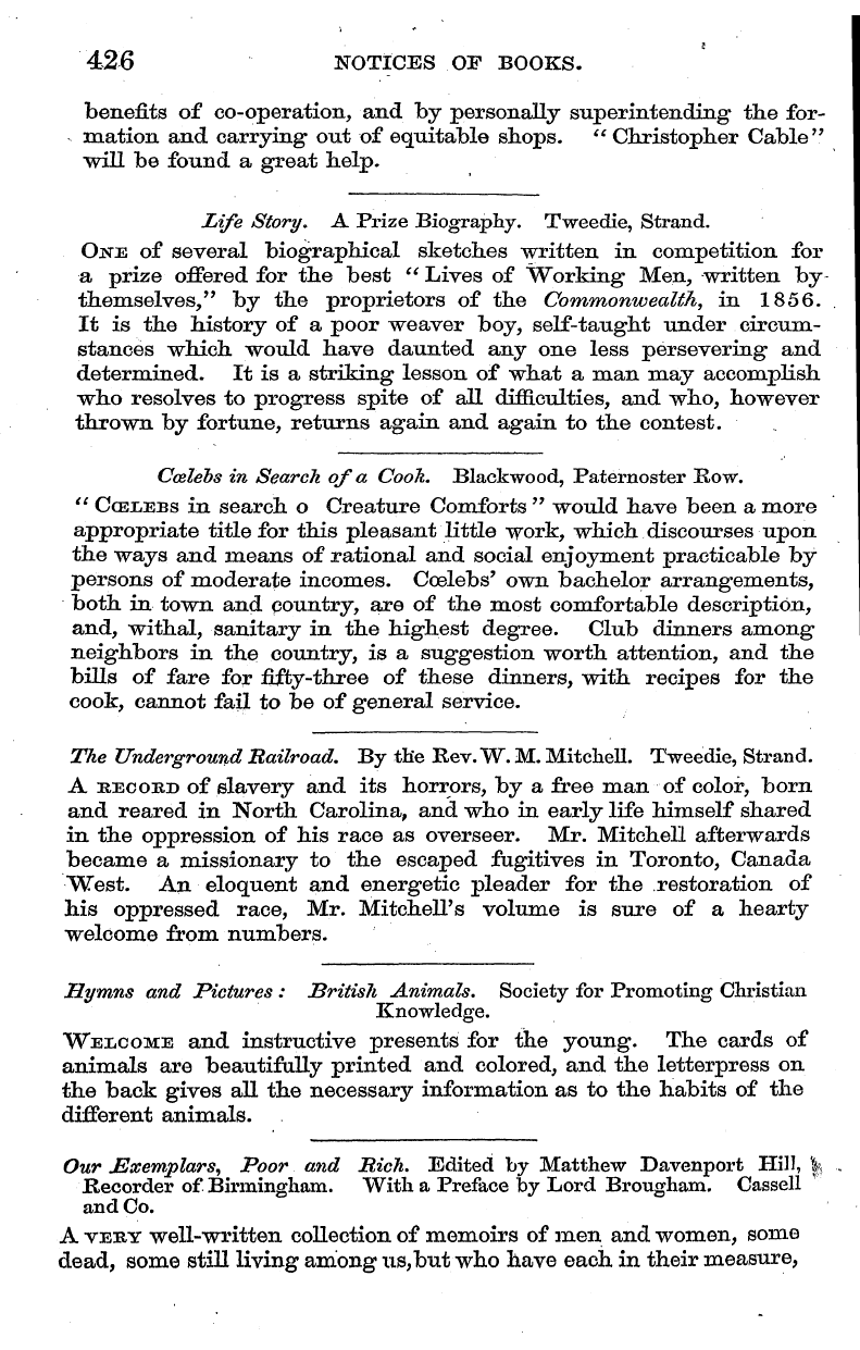 English Woman’s Journal (1858-1864): F Y, 1st edition - Christopher Cable, The Co-Operator. Pric...