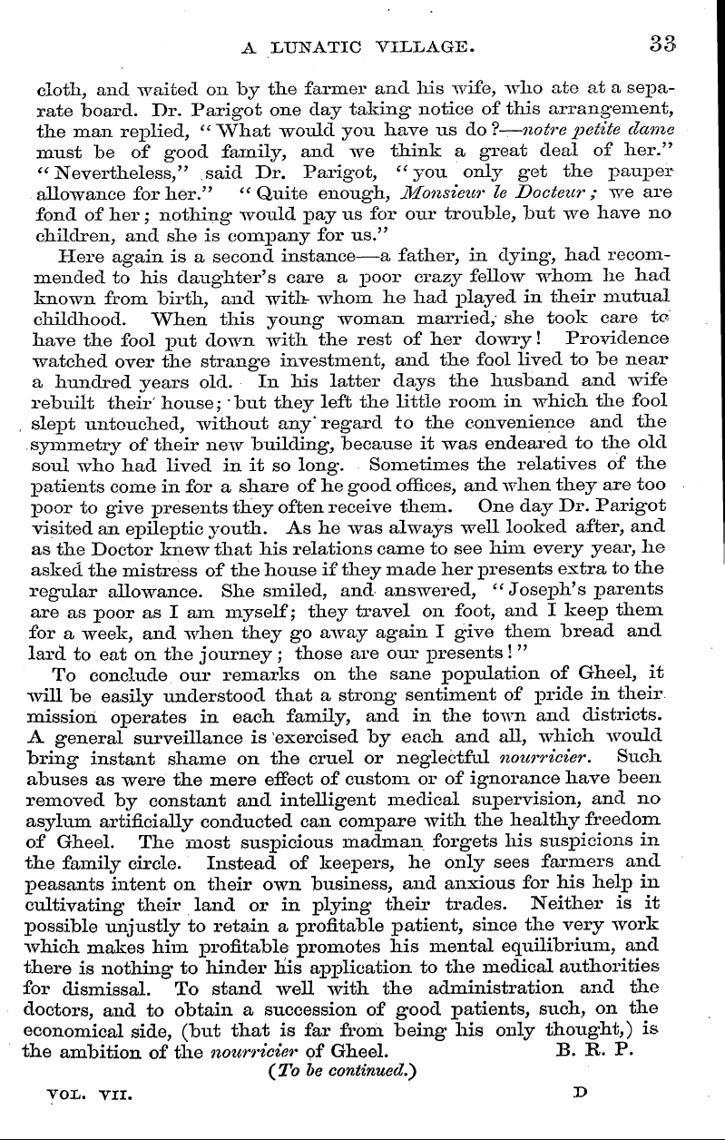 English Woman’s Journal (1858-1864): F Y, 1st edition - A Lunatic Village. 33