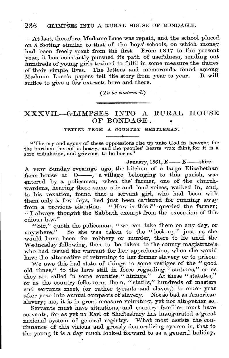 English Woman’s Journal (1858-1864): F Y, 1st edition - « . Sor The " E Burthen The Trib Cry Ula...