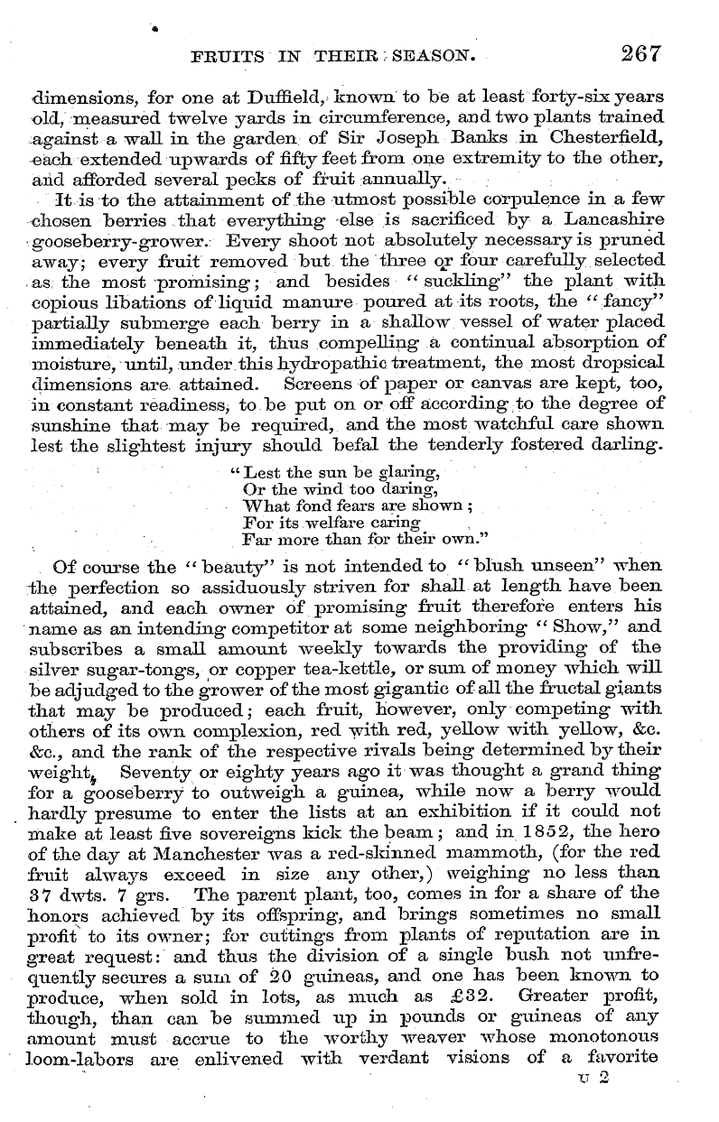 English Woman’s Journal (1858-1864): F Y, 1st edition - Fruits In Their ^Season. 267