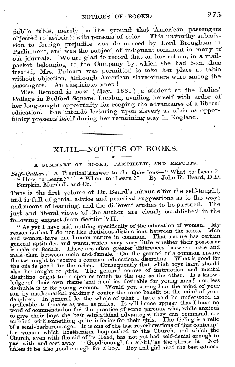 English Woman’s Journal (1858-1864): F Y, 1st edition - Xliil—Jstotices Of Books.