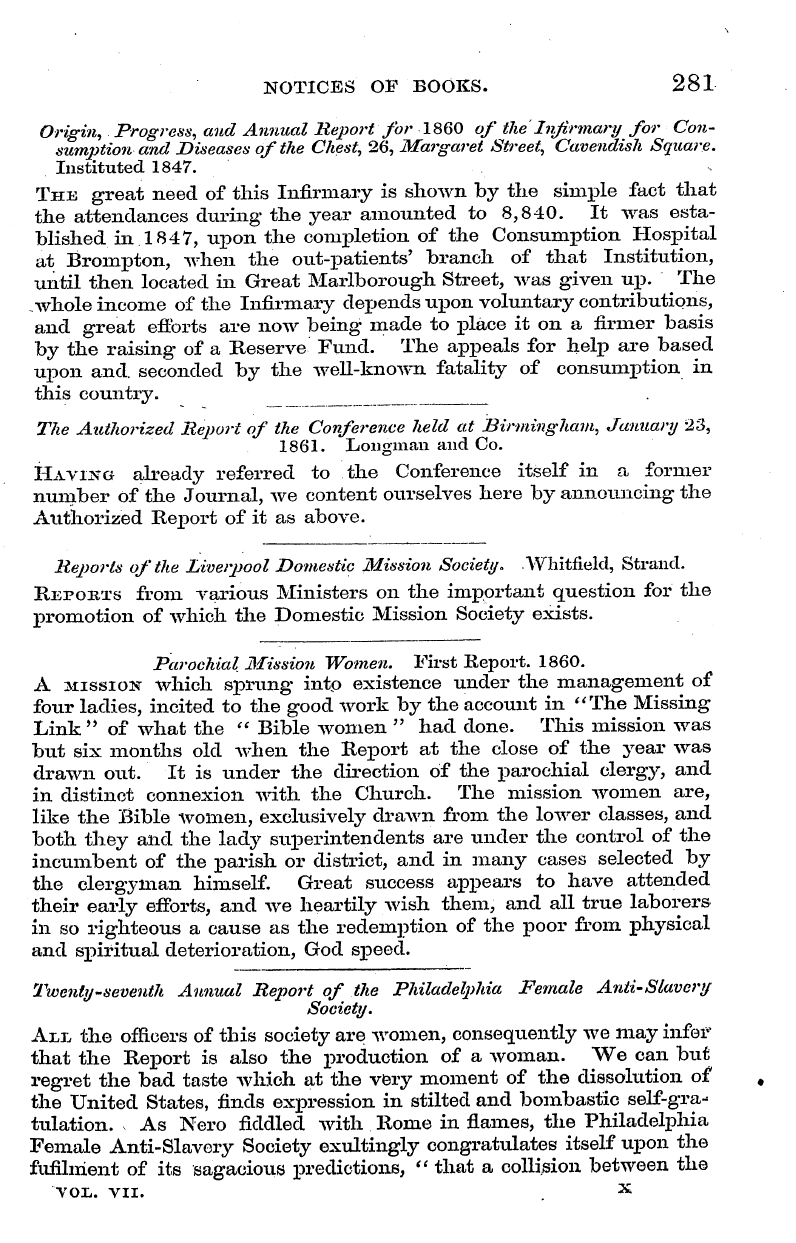 English Woman’s Journal (1858-1864): F Y, 1st edition - Twenty ^Seventh Annual Report Society Of...