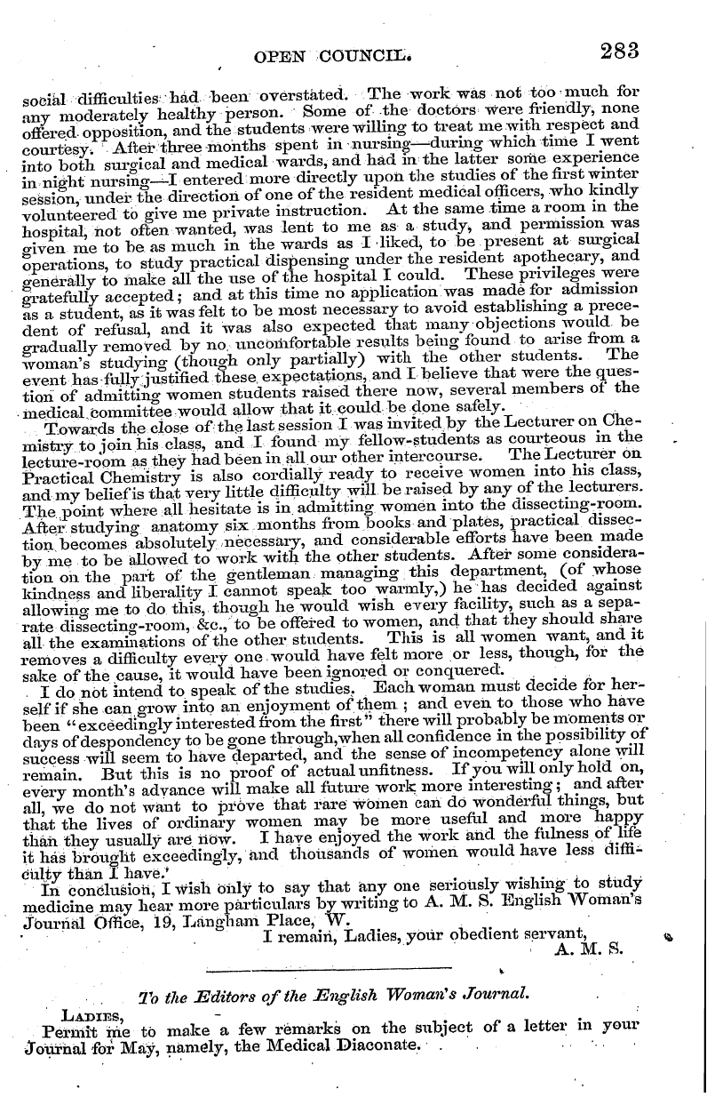 English Woman’s Journal (1858-1864): F Y, 1st edition - . To The Editors Of The Jbnglish Woman's...