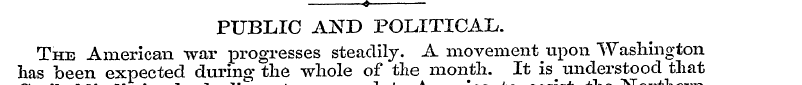 __^JL « PUBLIC AND POLITICAL. lias The b...