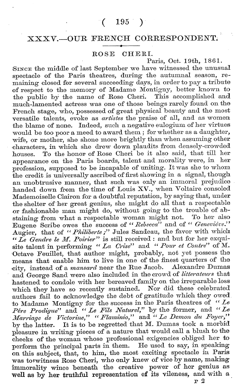 English Woman’s Journal (1858-1864): F Y, 1st edition - « Rose Cheri.
