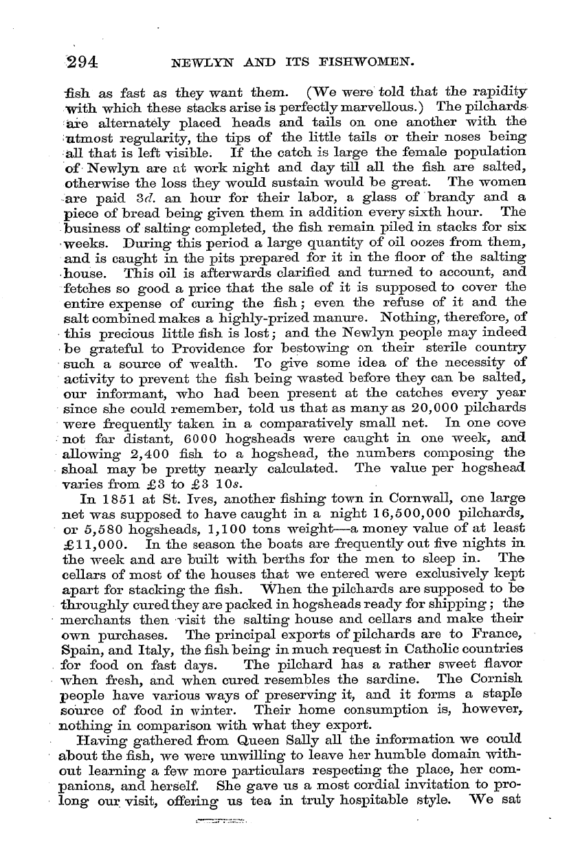 English Woman’s Journal (1858-1864): F Y, 1st edition - 294 Newiiyn And Its Fishwomen.