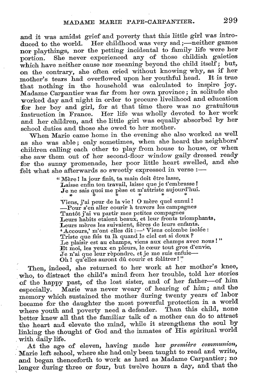 English Woman’s Journal (1858-1864): F Y, 1st edition - « Marie Cakpantiee -Was Born At La Fleeh...