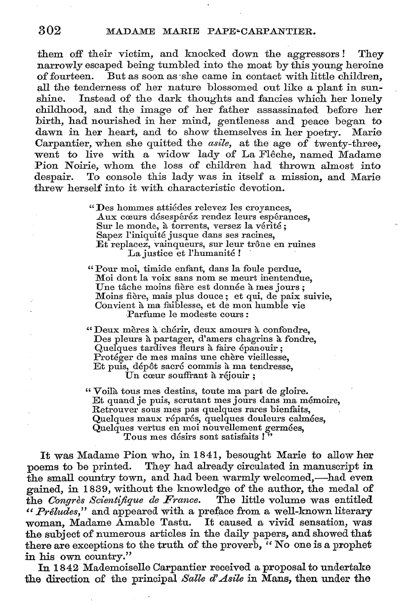 English Woman’s Journal (1858-1864): F Y, 1st edition - « Marie Cakpantiee -Was Born At La Fleeh...