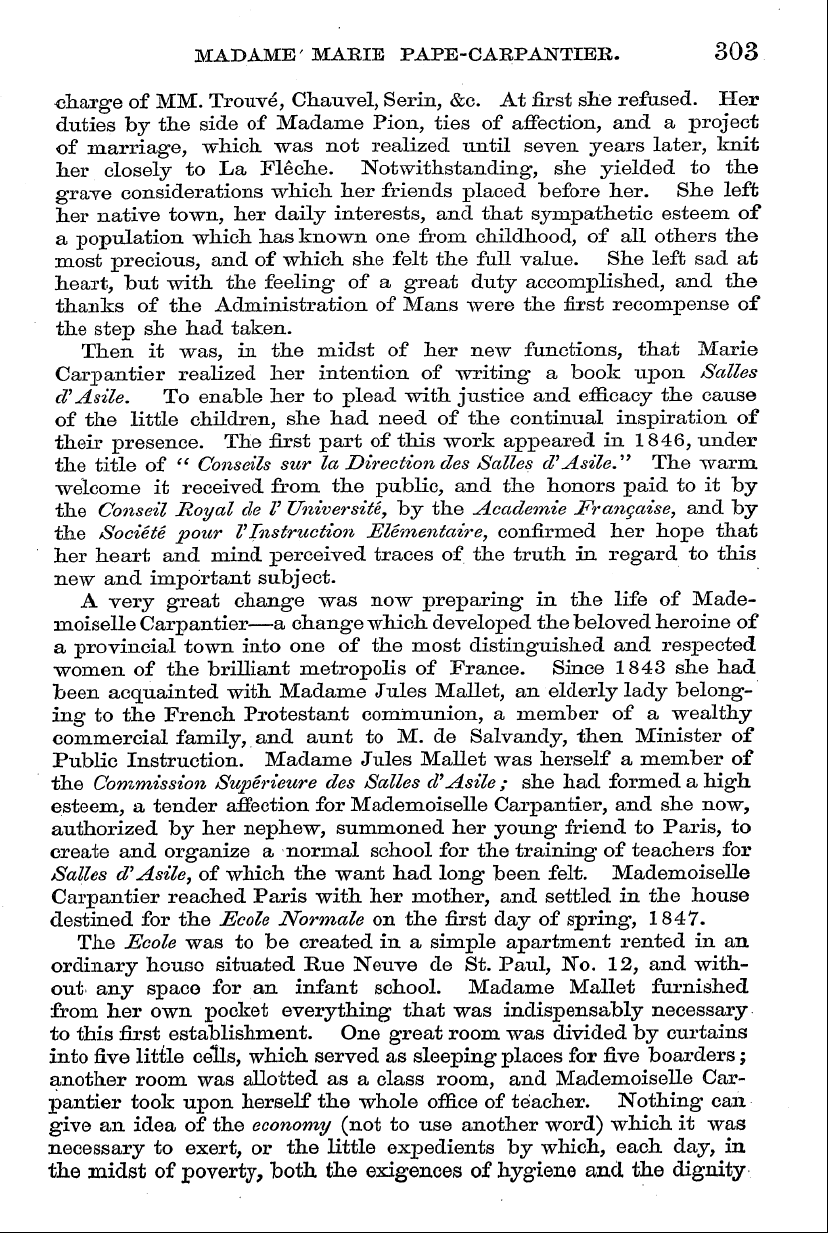 English Woman’s Journal (1858-1864): F Y, 1st edition - Madame'marie Pape-Carpantier. 303