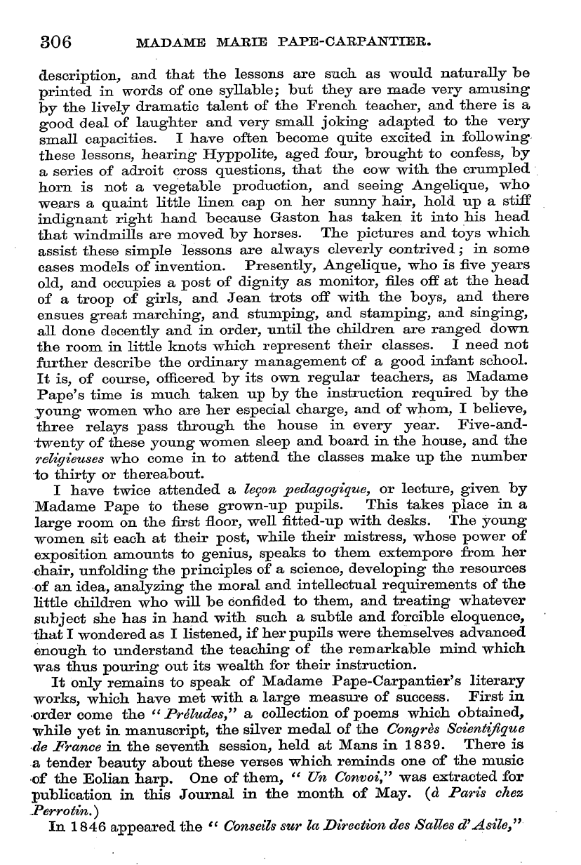 English Woman’s Journal (1858-1864): F Y, 1st edition - « Marie Cakpantiee -Was Born At La Fleeh...