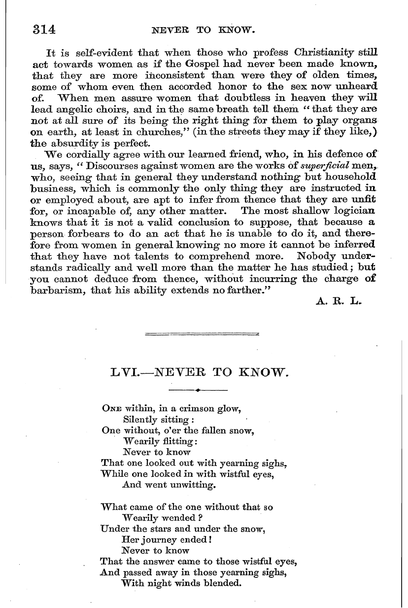 English Woman’s Journal (1858-1864): F Y, 1st edition - If In The World Of Matter, Singular, And...
