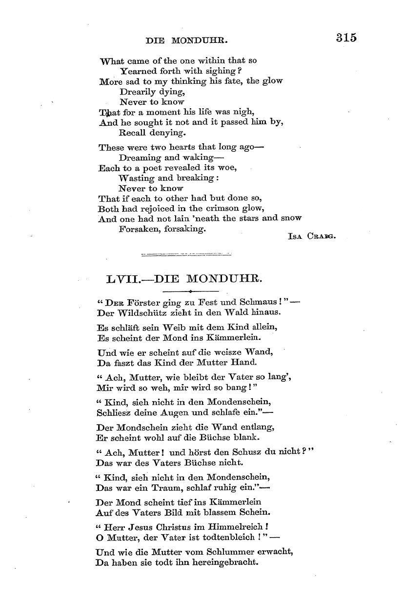 English Woman’s Journal (1858-1864): F Y, 1st edition - Die Monduhr. 315