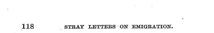 118 STRAY LETTERS ON EMIGRATION.