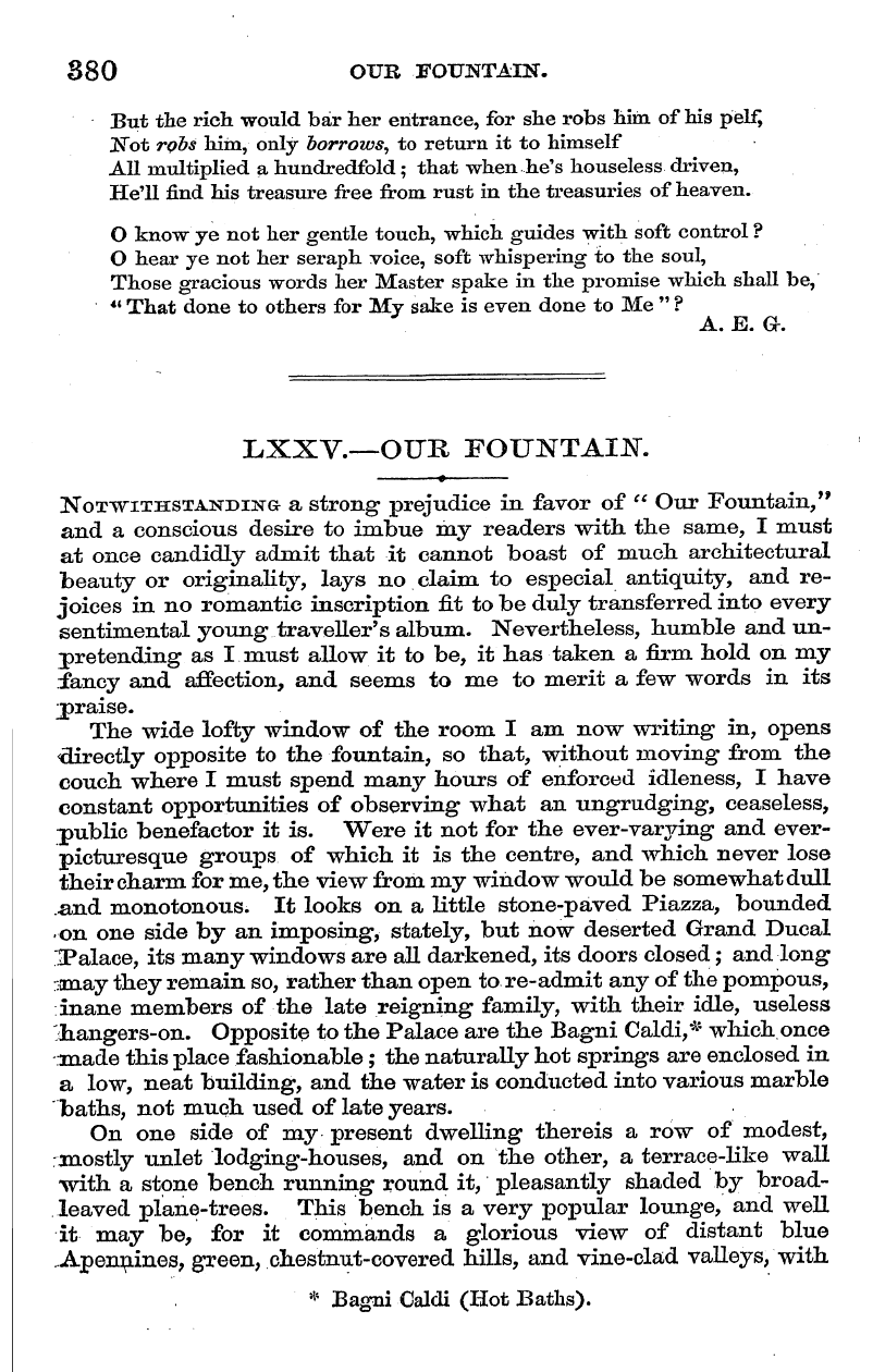 English Woman’s Journal (1858-1864): F Y, 1st edition - Lxxv.—Our Fountain. - »